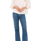 1.State - Lace-yoke 3/4-sleeve Top