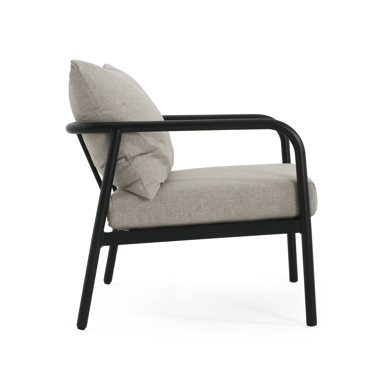 Leora Modern Minimalist Round Tube Sofa Chair with Cushions