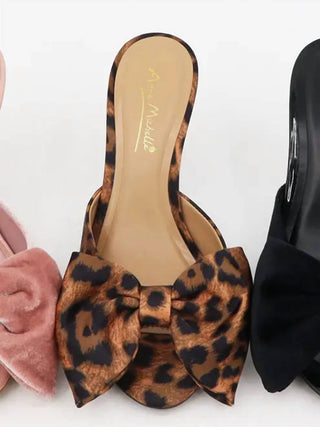 Mars Sky Shoes - Women's Bow Tie Slide Heels