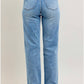 Judy Blue - Morning Mist Mid Rise Tummy Control Straight Leg Jean