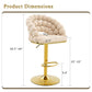 Puffy Bubble Chair, Ball Chain (Set of 2) - Beige / Gold