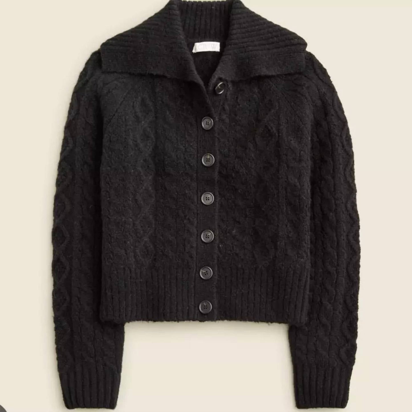 J.Crew - Collared Cable-knit Cardigan