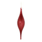 Red Ribbed Glass Drop Ornament (Set of 6)