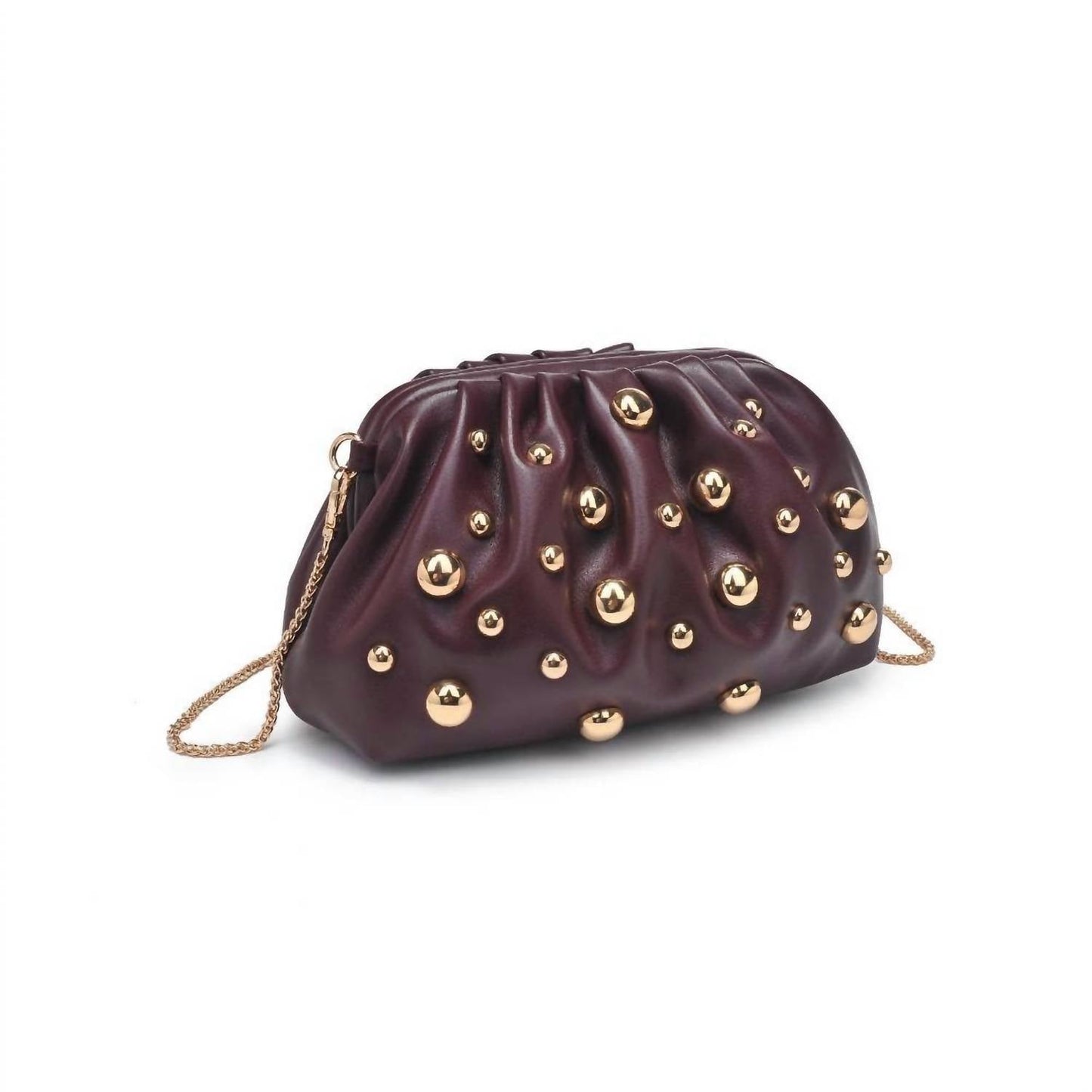 Urban Expressions - Carey Gold Studded Crossbody Clutch