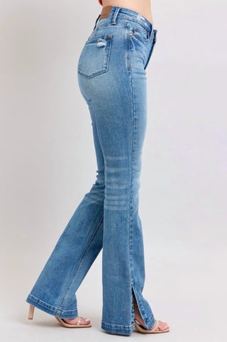 Judy Blue - Tummy Control Side Slit Bootcut Jeans