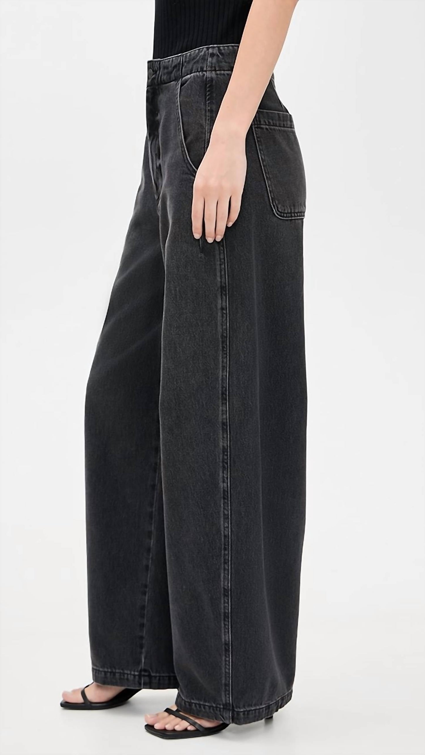 Pistola - Lottie High Rise Relaxed Bowed Leg Jeans