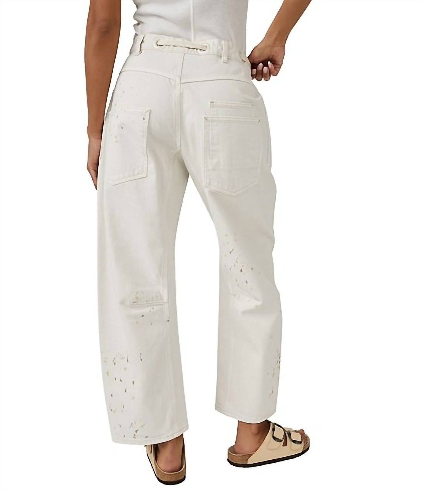 Free People - Moxie Low Slung Pull-on Barrel Jeans