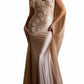 Amelia Couture - Embroided gown with cape