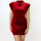 Astr - Ila Cap Sleeve Mock Neck Mini Dress
