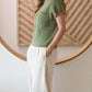 Blu Pepper - Mock Neck Short Sleeve Sweater
