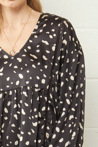 Entro - Leopard & Babydoll Blouse