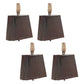 Bronze Metal Bell Ornament with Jute Rope Hanger (Set of 4)