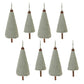 Felt Wool Pine Tree Ornament (Set of 8)