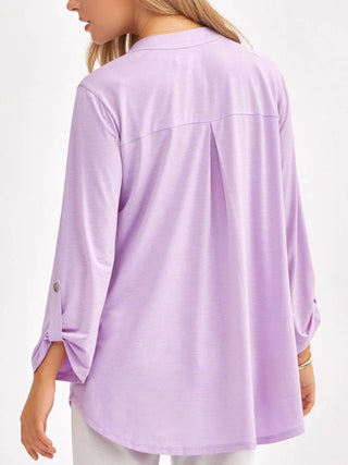 Dear Scarlett - Lilac 3/4 Sleeve Lizzy Top