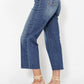 Judy Blue - Wide Leg Crop With Back Pocket Embroidery Jeans