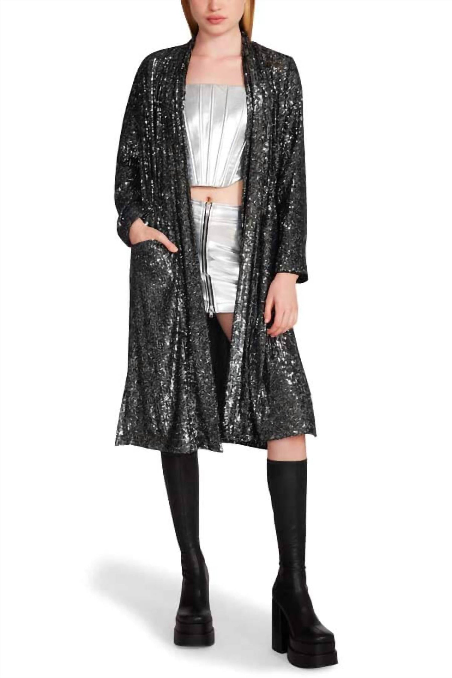 Steve Madden - Show Stopper Sequin Duster Jacket