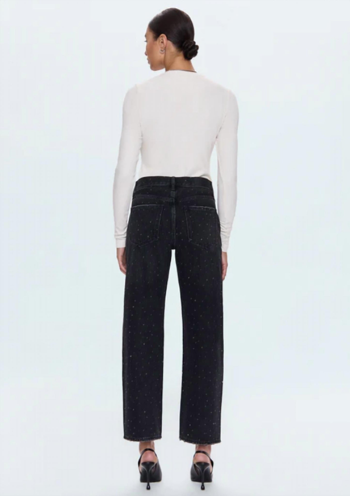 Pistola - Lexi Mid Rise Bowed Straight Jeans