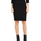 Kasper Women's Belted Pencil Skirt Black Size Petite Medium