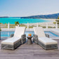 GO 2 Piece Long Reclining Chaise Outdoor Wicker Lounge Set
