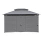 13x10 Ft Outdoor Patio Gazebo Canopy Tent with Ventilated Double Roof and Side Wall