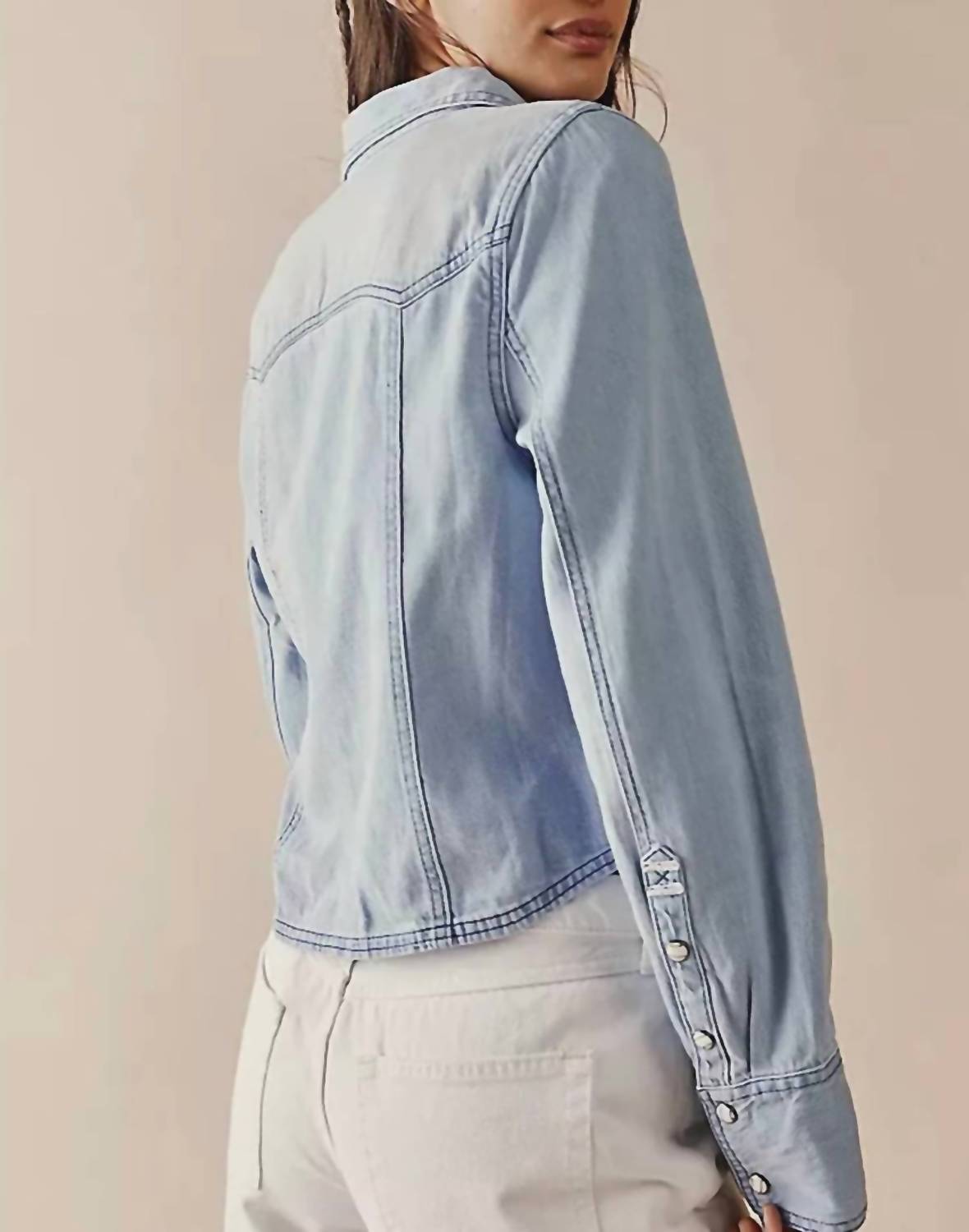 Free People - Shrunken Denim Top