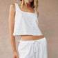 Bella Dahl - Women's Square Neck Button Back Tank Top
