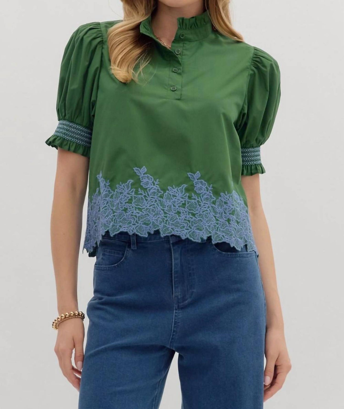 Entro - Kayla Embroidered Top