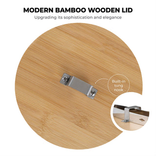 Double- Wall Stainless Steel Insulated Ice Bucket with Lid & Ice Tong