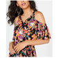 Thalia Sodi Women's Cold-Shoulder Mesh Dress Scarf Size Extra Small