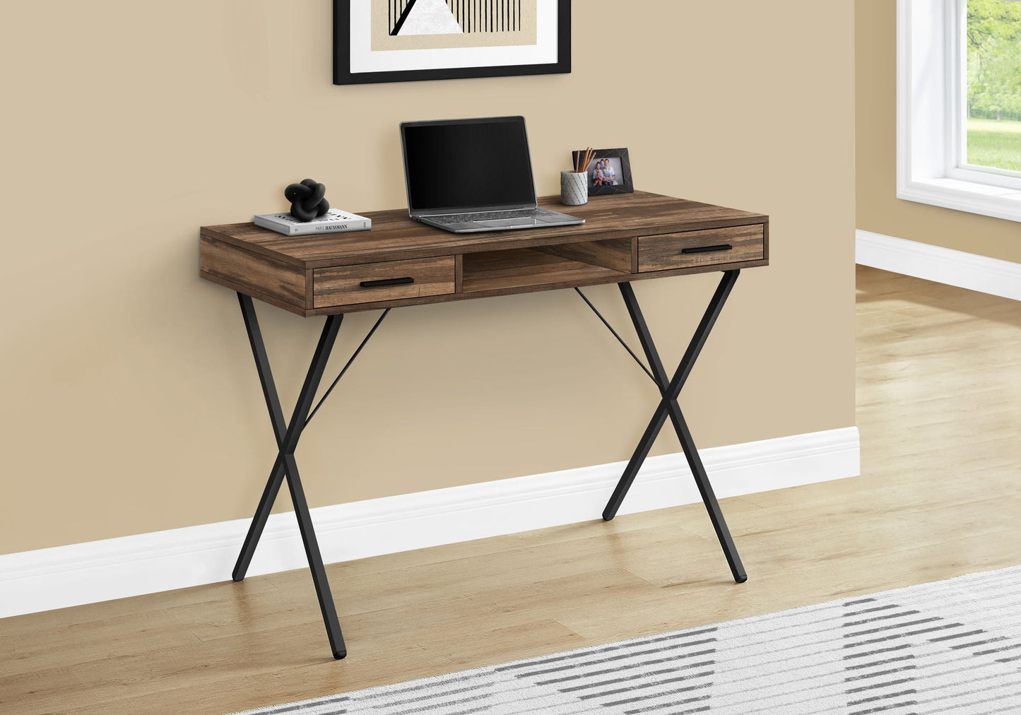 Contemporary Computer Desk with Storage Drawers
