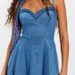 Free People - Another Season Denim Midi Dress