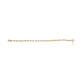 10K Two-Tone Gold 1/2 Cttw Diamond Alternating 3 Stone and X-Link 7" Bracelet (I-J Color, I2-I3 Clarity)
