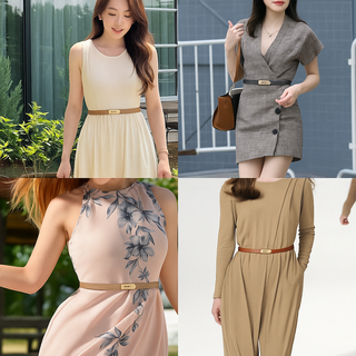 Women’s Skinny Leather Adjustable Belt with Turn-Lock Buckle for Dresses & Jeans