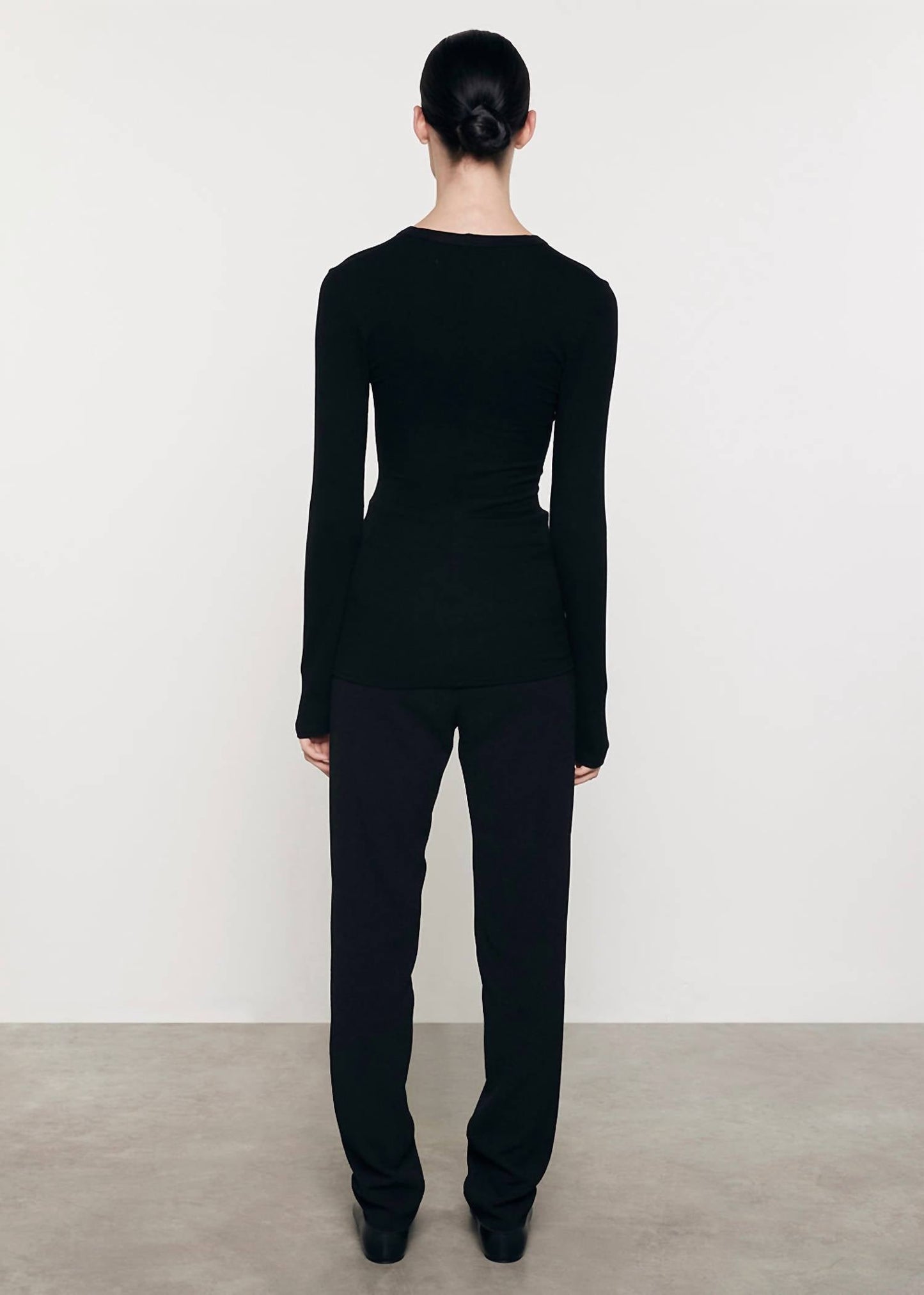 Enza Costa - Rib Bold Long Sleeve U Neck