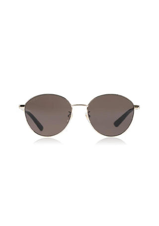 Gucci - Women's Vintage Web Round Metal Sunglasses