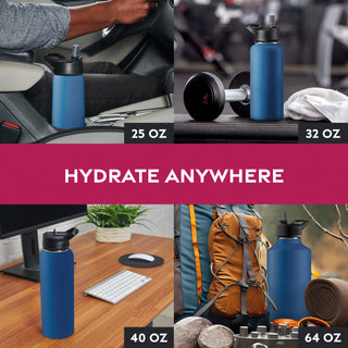 Insulated Sports Water Bottle with Straw