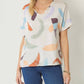 Entro - Brushstroke V-neck Top