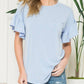 Acting Pro - Solid Ruffle Sleeve Top