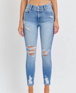 Cello - Jocelyn High Rise Distressed Skinny Jeans