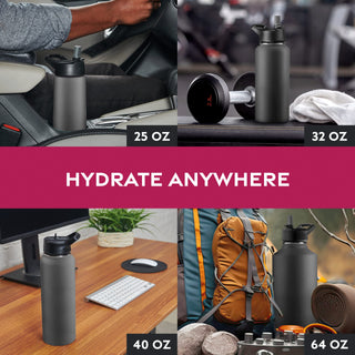 Insulated Sports Water Bottle with Straw
