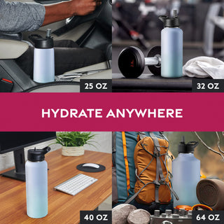Insulated Sports Water Bottle with Straw