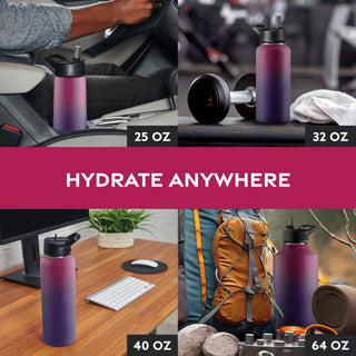 Insulated Sports Water Bottle with Straw