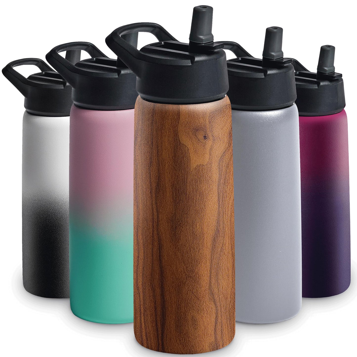 Insulated Sports Water Bottle with Straw