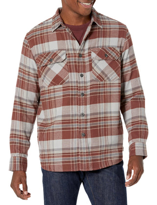 Pendleton Men's Burnside Flannel Shirt - Rust Coffee Plaid