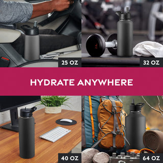 Insulated Sports Water Bottle with Straw