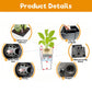 Set of 2 Faux Rattan Tall Planters with Automatic Watering System