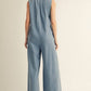 Jodifl - Sleeveless Pintuck Jumpsuit