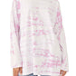 Free People Be Free Tie Dye Oversize Long Sleeve T-Shirt in Pastel Combo, Size Large