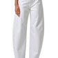 Agolde - Luna High Waist Barrel Leg Leather Blend Pants
