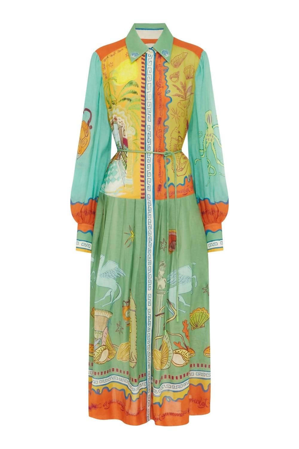 Alemais - Surrealist Ramie Shirtdress